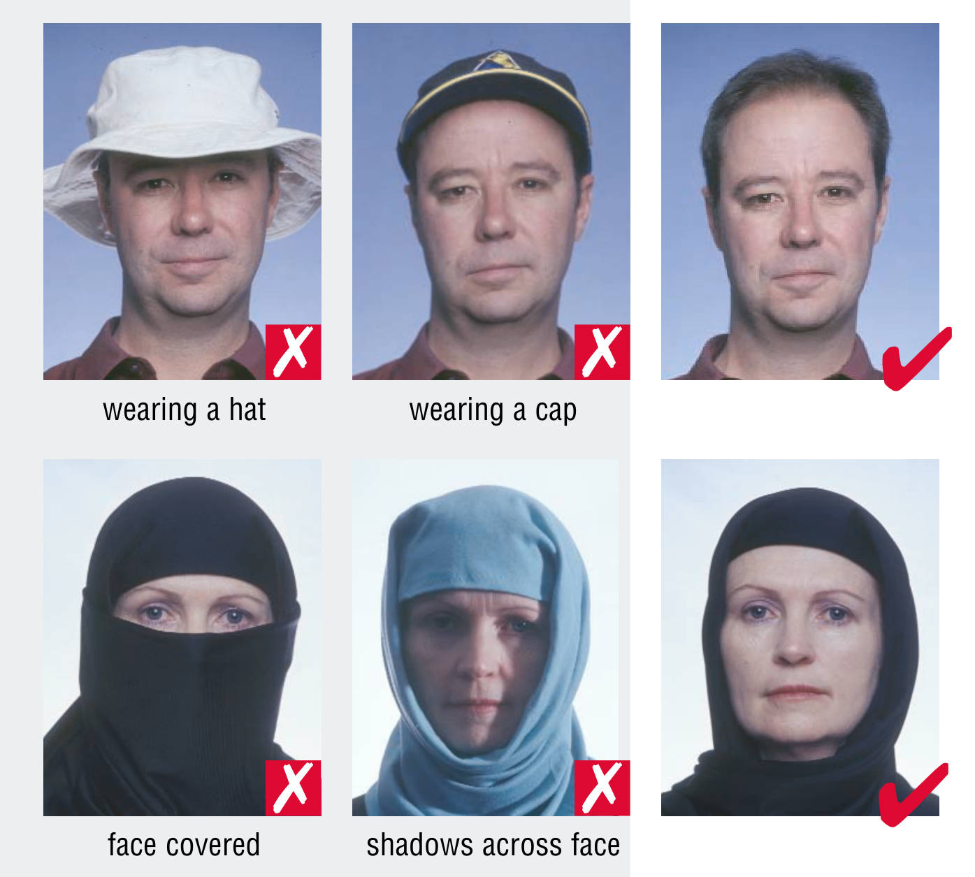 Head coverings examples