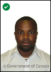 Acceptable passport photo example 1