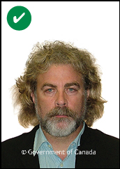 Acceptable passport photo example 6