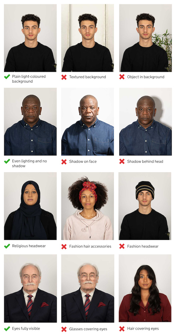 UK Adult Passport Photo Guidance
